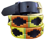 DESEADO — Children's Polo Belt CARLOS DIAZ Boys Girls Kids Childrens Premium Unisex Brown Leather Embroidered Designer Gaucho Polo Belt