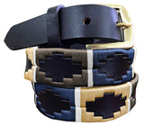 TARTAGAL — Children's Polo Belt CARLOS DIAZ Boys Girls Kids Childrens Premium Unisex Brown Leather Embroidered Designer Gaucho Polo Belt
